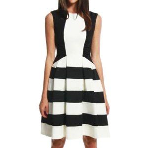 Anthropologie Black and White Striped Dress